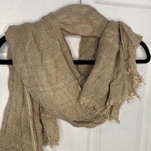 Zara Beige Textured Scarf